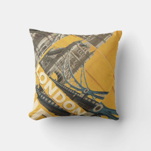 Vintage London Plakat Kissen