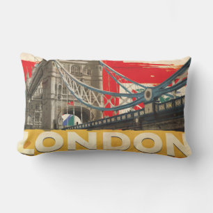 Vintage London Plakat Lendenkissen
