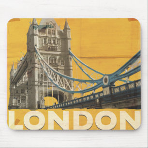 Vintage London Plakat Mousepad