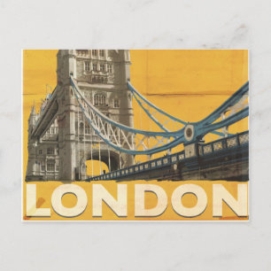 Vintage London Plakat Postkarte