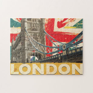 Vintage London Plakat Puzzle