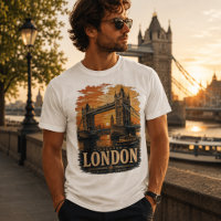Vintage London Tower Bridge Sonnenuntergang Retro 
