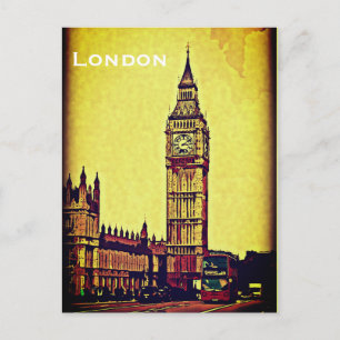 Vintage London Travel Tourism Postcard Postkarte