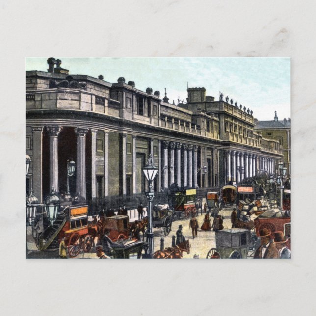 Vintage Londoner Bank of England Postkarte (Vorderseite)