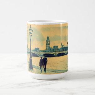Vintage Londoner Scene Coffee Tasse - Perfekt für