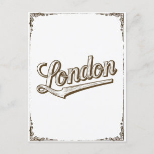 Vintage Londoner Typografie Postkarte