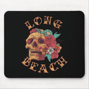 Vintage Long Beach California Tattoo Ca Tinte Schä Mousepad