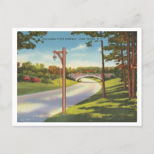 Vintage Long Island New York Parkway Postkarte