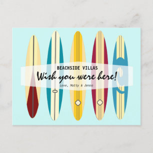 Vintage Longboards Feiertagspostkarte