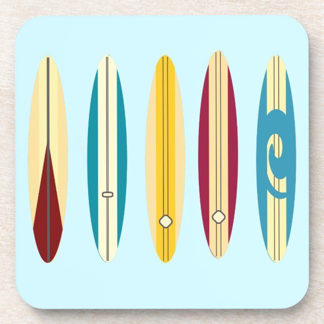 Vintage Longboards Getränkeuntersetzer (Vorderseite)