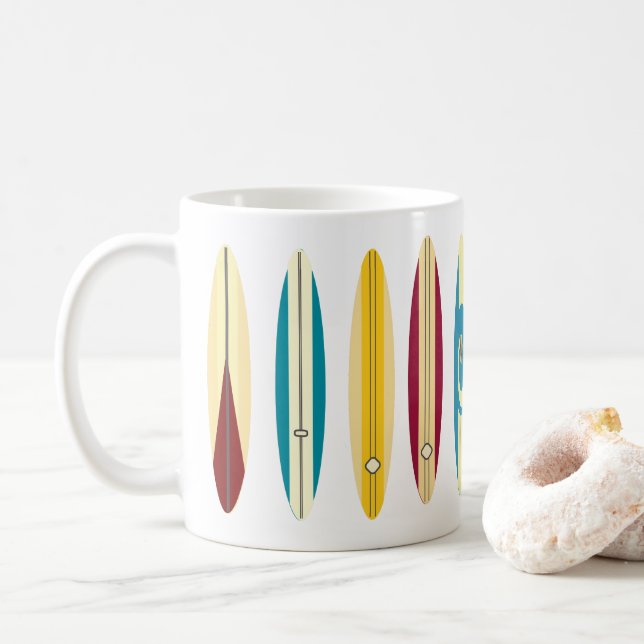 Vintage Longboards Kaffeetasse (Mit Donut)