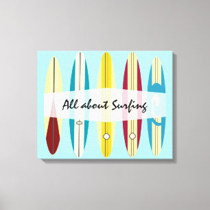 Vintage Longboards Leinwanddruck