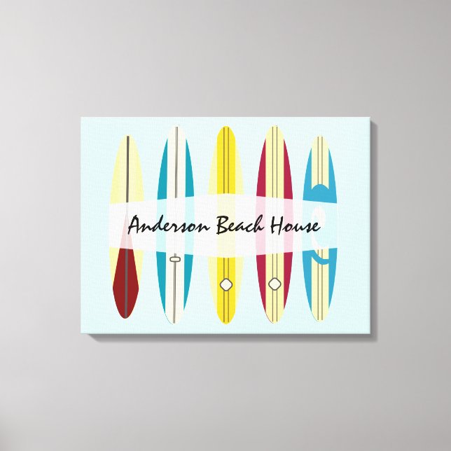 Vintage Longboards Leinwanddruck (Vorderseite)