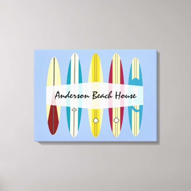 Vintage Longboards Leinwanddruck (Vorderseite)