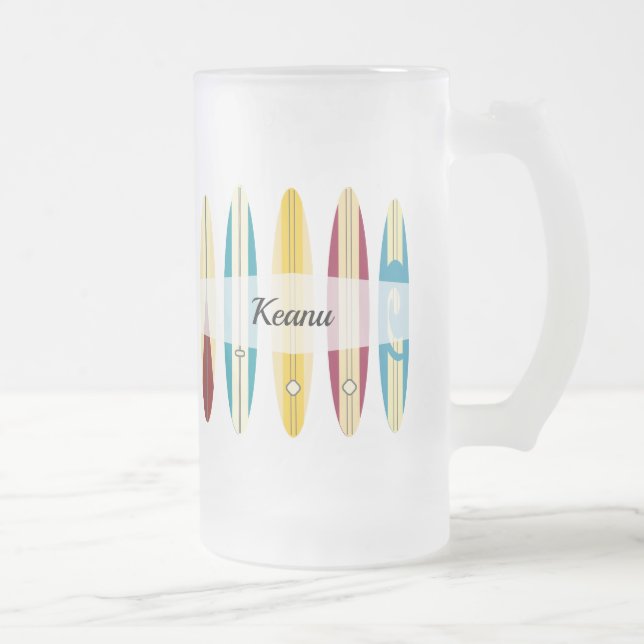 Vintage Longboards Mattglas Bierglas (Rechts)