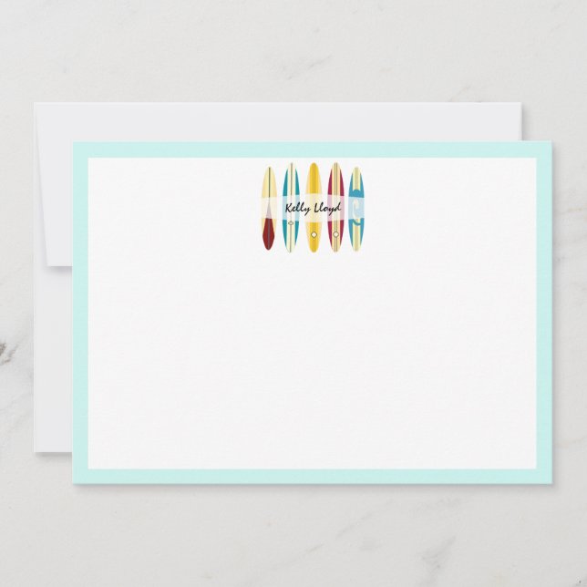 Vintage Longboards Mitteilungskarte (Vorderseite)