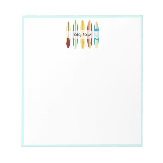 Vintage Longboards Notizblock (Vorderseite)