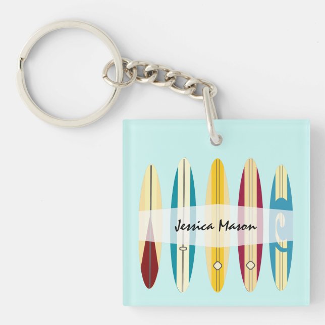 Vintage Longboards Schlüsselanhänger (Vorderseite)