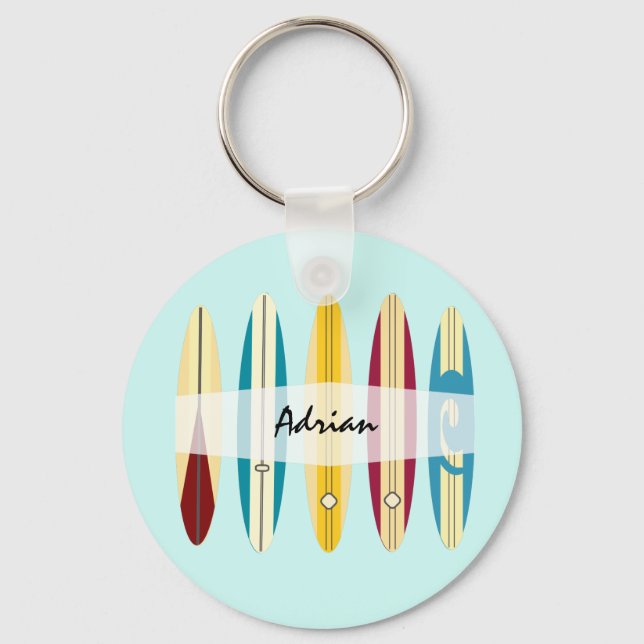 Vintage Longboards Schlüsselanhänger (Vorderseite)