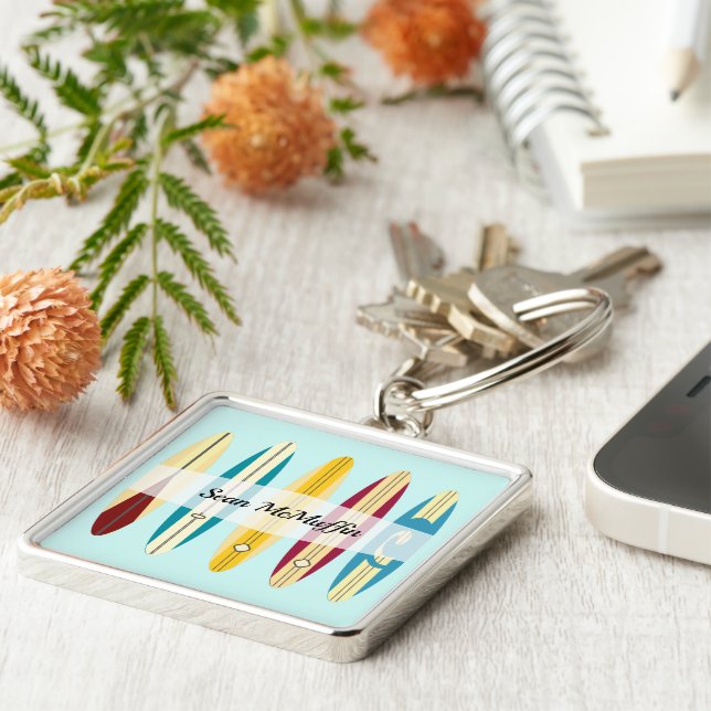 Vintage Longboards Schlüsselanhänger (Seite)