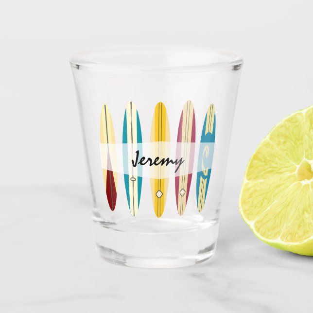 Vintage Longboards Schnapsglas (Vorderseite)