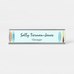 Vintage Longboards Schreibtischnamensplakette