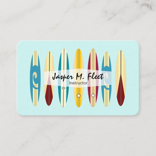 Vintage Longboards Visitenkarte (Vorderseite)