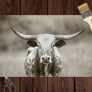 Vintage-Longhorn-Bulle Rinder-Decoupage Seidenpapier