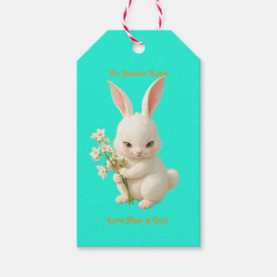 Vintage-Look Custom Easter Bunny Cute  Geschenkanhänger