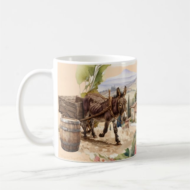 Vintage Look Donkey-Tasse Kaffeetasse (Links)