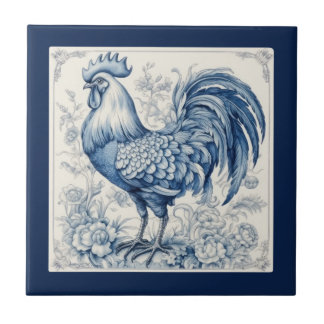 Vintage-Look Französischer Toile-Hahn Fliese