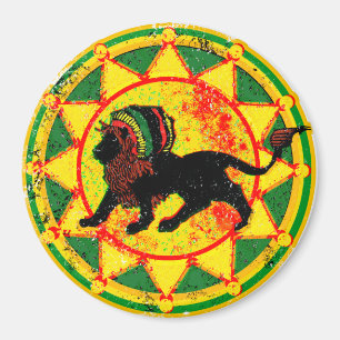 Vintage-Look Rasta-Löwe Magnet