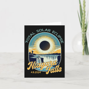 Vintage-Look Totale Sonnenfinsternis Niagara Falls Karte
