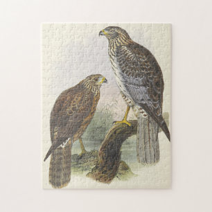 Vintage-Look, Zwei-Vögel-Puzzle Puzzle