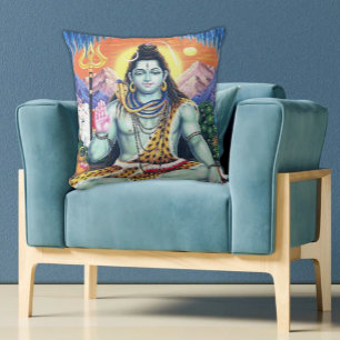 Vintage Lord Shiva Spiritual - Friedliches Samadhi Kissen