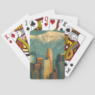 Vintage Los Angeles Aquarell   Retro California Spielkarten