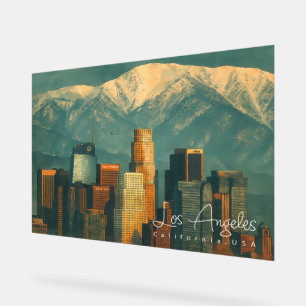 Vintage Los Angeles Aquarell   Retro Kalifornien Acrylschild