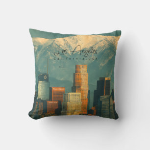 Vintage Los Angeles Aquarell Retro Kalifornien Kissen