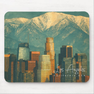 Vintage Los Angeles Aquarell Retro Kalifornien Mousepad