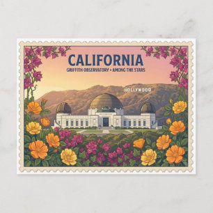 Vintage Los Angeles California Griffith-Observator Postkarte