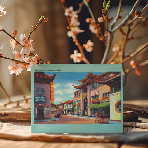 Vintage Los Angeles Chinatown Postkarte