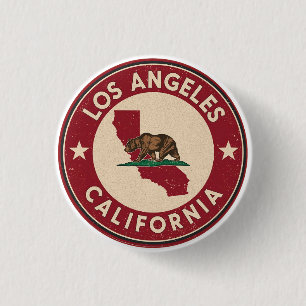Vintage Los Angeles, Kalifornien Geschenke Button
