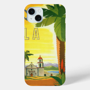 Vintage Los Angeles, Kalifornien Mission mit Palme iPhone 15 Mini Hülle