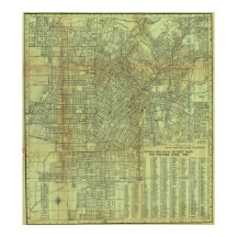 Vintage Los Angeles Kartenposter 1920