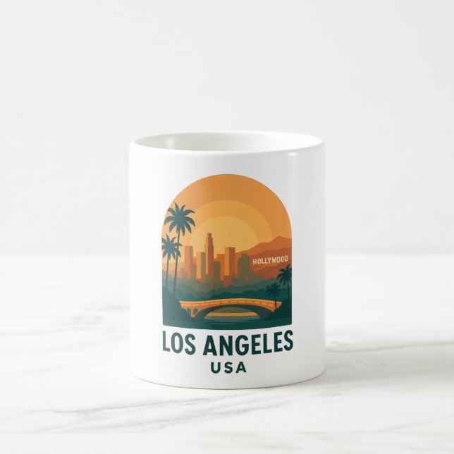 Vintage Los Angeles Travel – Retro Hollywood  Kaffeetasse (Mittel)