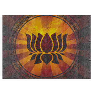 Vintage Lotos-Blume Schneidebrett