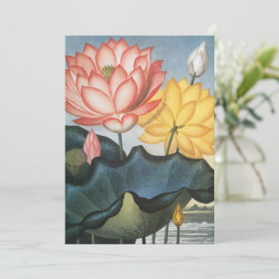 Vintage Lotus-Blume, die heilige ägyptische Bean