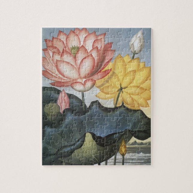 Vintage Lotus-Blume, die heilige ägyptische Bean Puzzle (Vertikal)