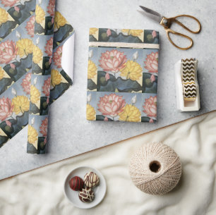 Vintage Lotusblumen, Die Heilige Ägyptische Bohne Geschenkpapier