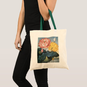 Vintage Lotusblumen, Die Heilige Ägyptische Bohne Tragetasche